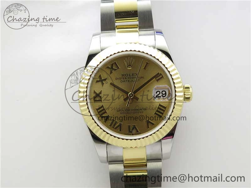 Datejust 31mm 278273 SS YG BP Maker Best Edition Gold Roman Dial on SS YG Oyster Bracelet