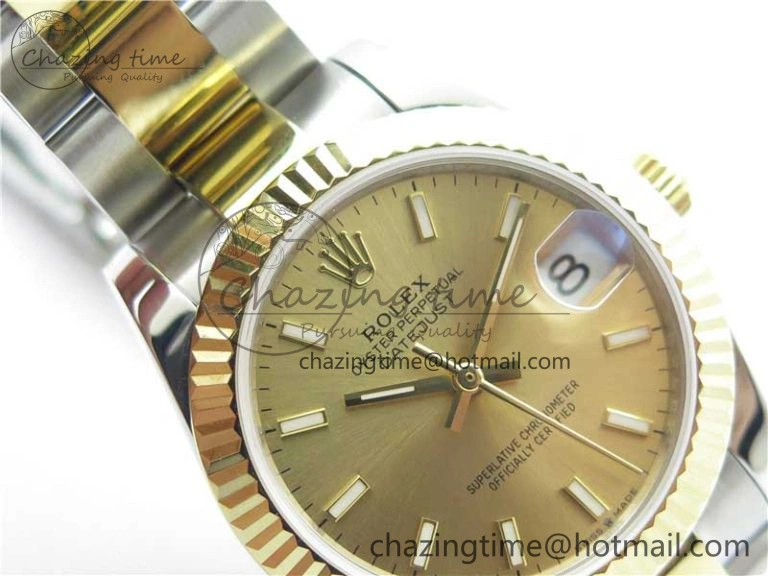 Datejust 31mm 278273 SS YG BP Maker Best Edition Gold Sticks Markers Dial on SS YG Oyster Bracelet