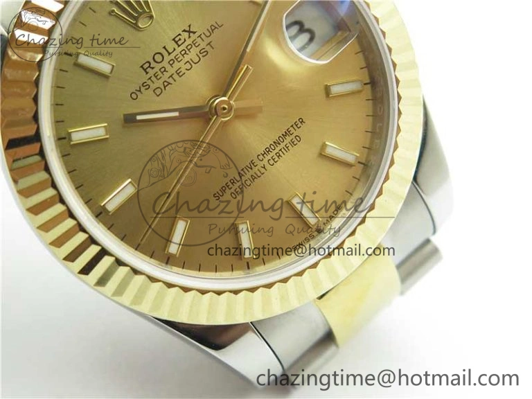 Datejust 31mm 278273 SS YG BP Maker Best Edition Gold Sticks Markers Dial on SS YG Oyster Bracelet