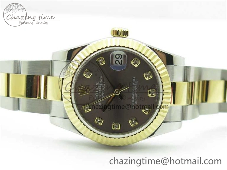 Datejust 31mm 278273 SS YG BP Maker Best Edition Gray Diamonds Dial on SS YG Oyster Bracelet