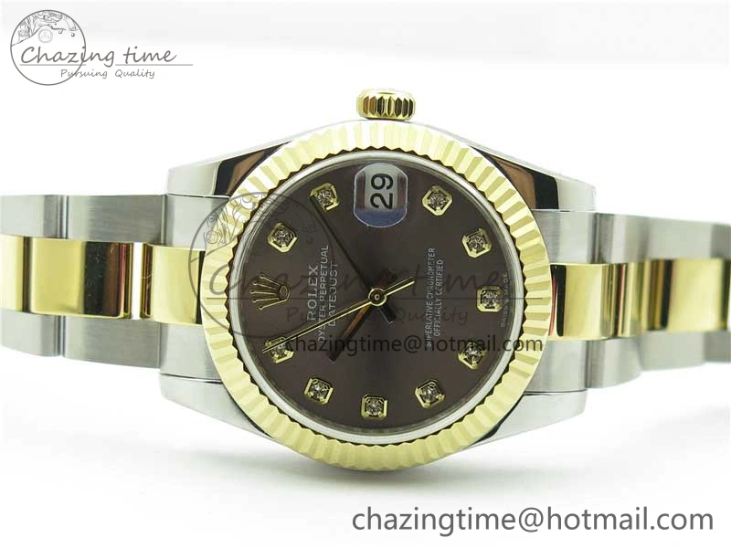 Datejust 31mm 278273 SS YG BP Maker Best Edition Gray Diamonds Dial on SS YG Oyster Bracelet