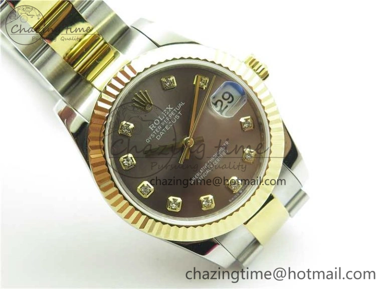 Datejust 31mm 278273 SS YG BP Maker Best Edition Gray Diamonds Dial on SS YG Oyster Bracelet
