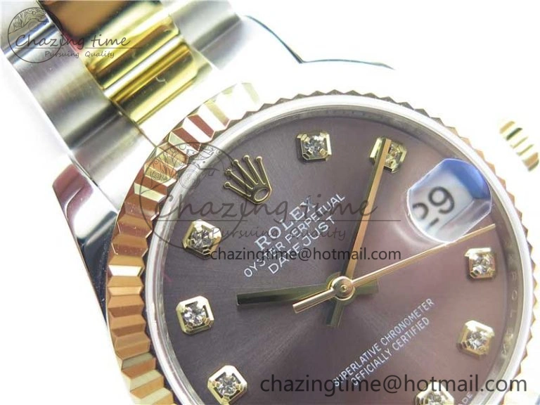 Datejust 31mm 278273 SS YG BP Maker Best Edition Gray Diamonds Dial on SS YG Oyster Bracelet