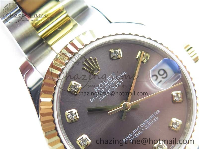 Datejust 31mm 278273 SS YG BP Maker Best Edition Gray Diamonds Dial on SS YG Oyster Bracelet