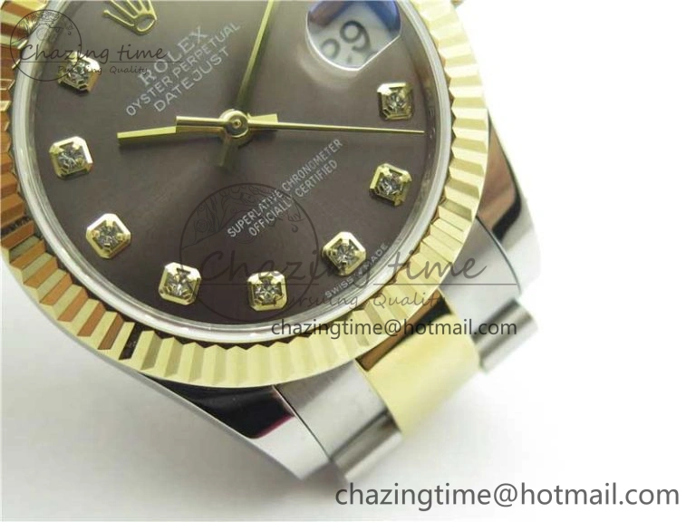 Datejust 31mm 278273 SS YG BP Maker Best Edition Gray Diamonds Dial on SS YG Oyster Bracelet