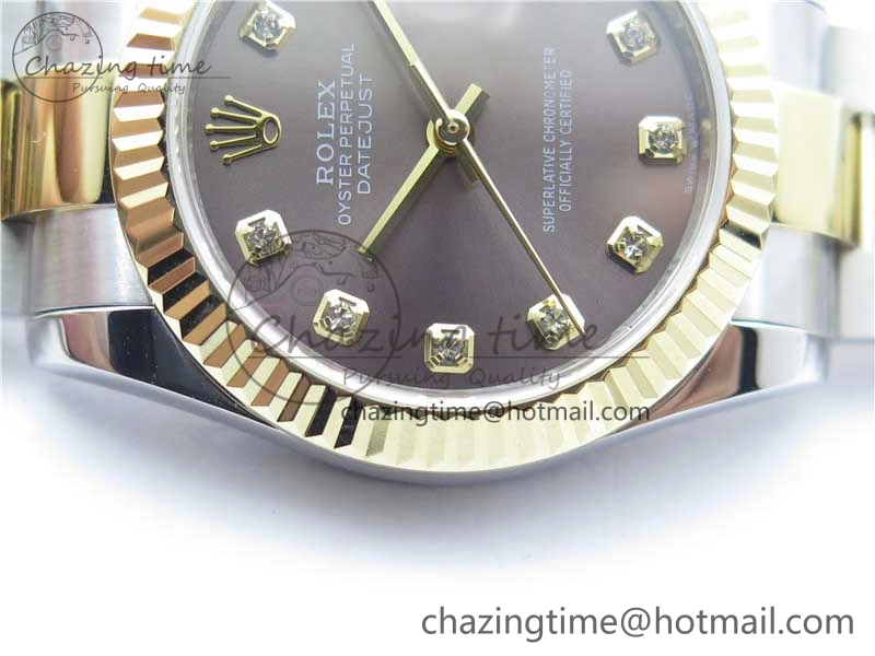 Datejust 31mm 278273 SS YG BP Maker Best Edition Gray Diamonds Dial on SS YG Oyster Bracelet