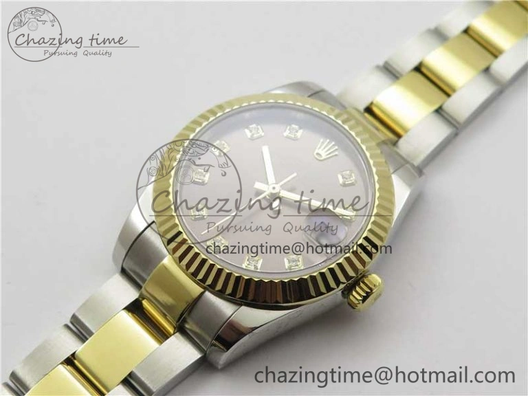 Datejust 31mm 278273 SS YG BP Maker Best Edition Gray Diamonds Dial on SS YG Oyster Bracelet