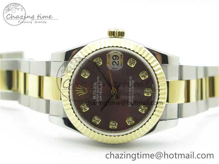 Datejust 31mm 278273 SS YG BP Maker Best Edition Gray MOP Diamonds Dial on SS YG Oyster Bracelet