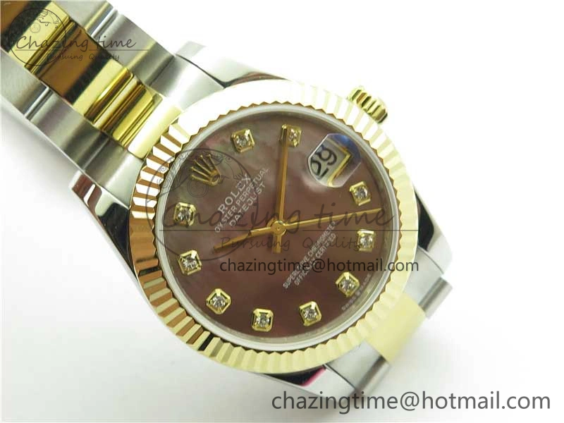 Datejust 31mm 278273 SS YG BP Maker Best Edition Gray MOP Diamonds Dial on SS YG Oyster Bracelet