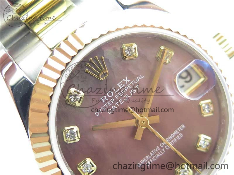 Datejust 31mm 278273 SS YG BP Maker Best Edition Gray MOP Diamonds Dial on SS YG Oyster Bracelet