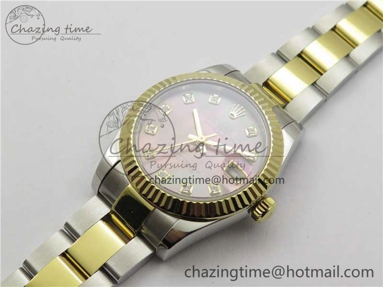 Datejust 31mm 278273 SS YG BP Maker Best Edition Gray MOP Diamonds Dial on SS YG Oyster Bracelet