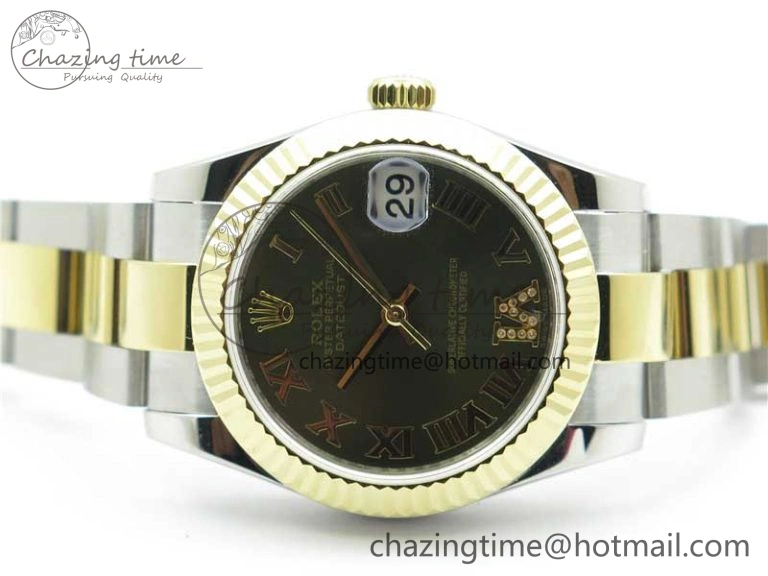Datejust 31mm 278273 SS YG BP Maker Best Edition Green Roman Dial on SS YG Oyster Bracelet