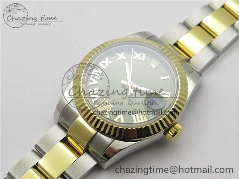 Datejust 31mm 278273 SS YG BP Maker Best Edition Green Roman Dial on SS YG Oyster Bracelet