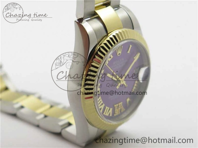 Datejust 31mm 278273 SS YG BP Maker Best Edition Purple Roman Dial on SS YG Oyster Bracelet