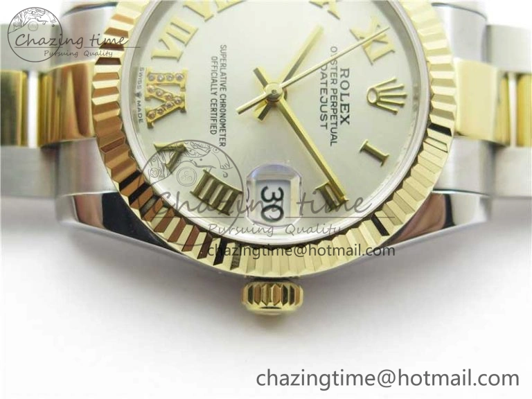 Datejust 31mm 278273 SS YG BP Maker Best Edition Silver Roman Dial on SS YG Oyster Bracelet