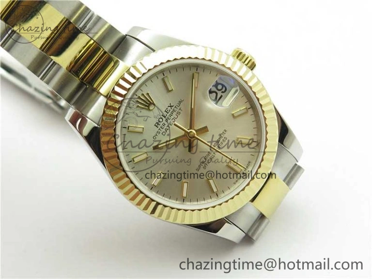 Datejust 31mm 278273 SS YG BP Maker Best Edition Silver Sticks Markers Dial on SS YG Oyster Bracelet