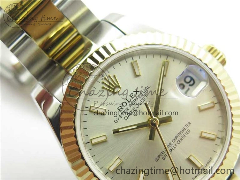 Datejust 31mm 278273 SS YG BP Maker Best Edition Silver Sticks Markers Dial on SS YG Oyster Bracelet