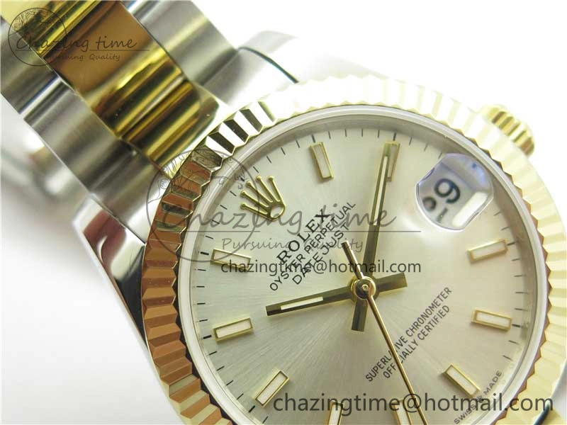 Datejust 31mm 278273 SS YG BP Maker Best Edition Silver Sticks Markers Dial on SS YG Oyster Bracelet