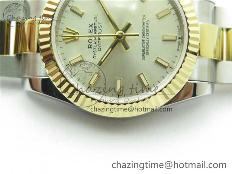 Datejust 31mm 278273 SS YG BP Maker Best Edition Silver Sticks Markers Dial on SS YG Oyster Bracelet