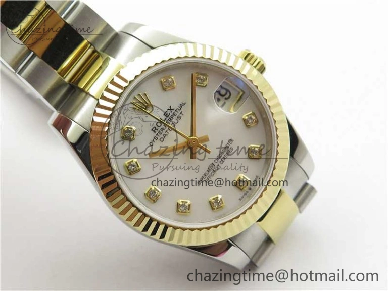 Datejust 31mm 278273 SS YG BP Maker Best Edition White MOP Diamonds Dial on SS YG Oyster Bracelet