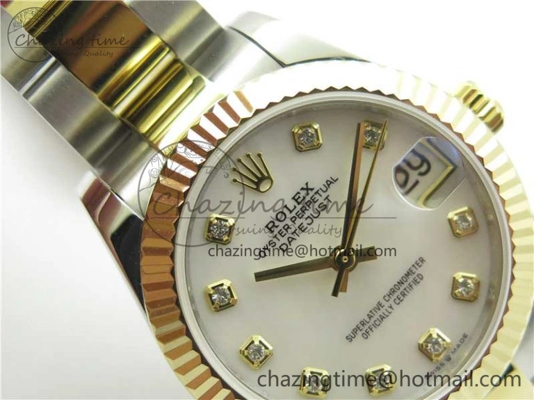 Datejust 31mm 278273 SS YG BP Maker Best Edition White MOP Diamonds Dial on SS YG Oyster Bracelet