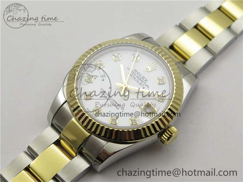 Datejust 31mm 278273 SS YG BP Maker Best Edition White MOP Diamonds Dial on SS YG Oyster Bracelet