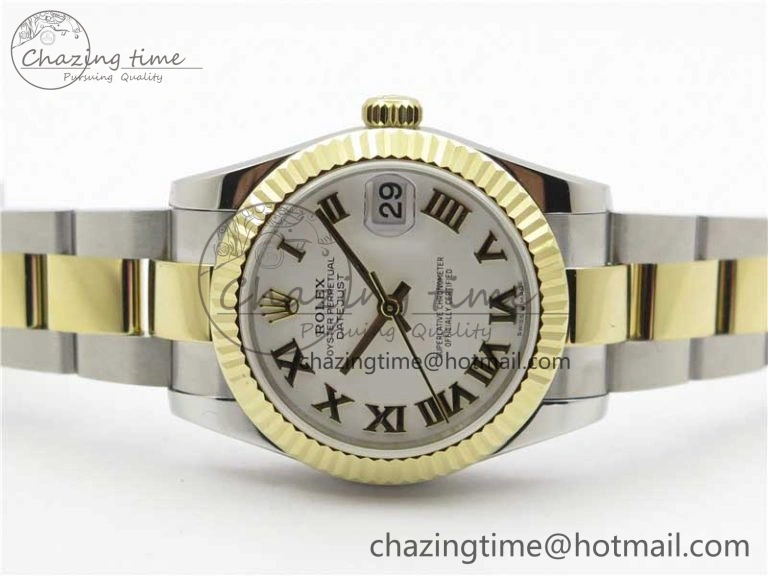 Datejust 31mm 278273 SS YG BP Maker Best Edition White Roman Dial on SS YG Oyster Bracelet
