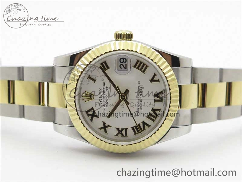 Datejust 31mm 278273 SS YG BP Maker Best Edition White Roman Dial on SS YG Oyster Bracelet