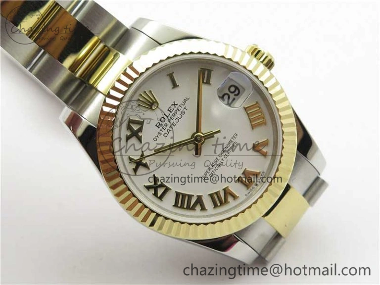 Datejust 31mm 278273 SS YG BP Maker Best Edition White Roman Dial on SS YG Oyster Bracelet
