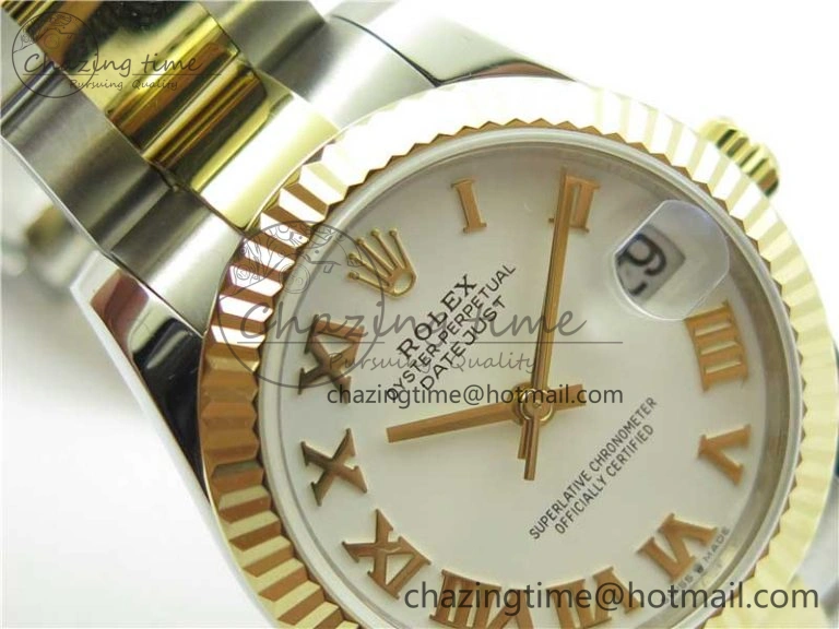 Datejust 31mm 278273 SS YG BP Maker Best Edition White Roman Dial on SS YG Oyster Bracelet