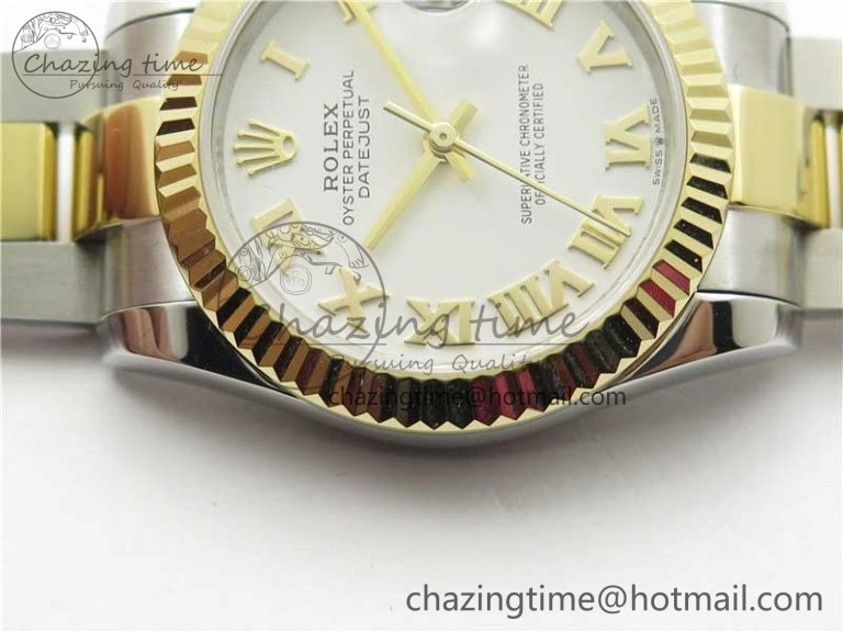 Datejust 31mm 278273 SS YG BP Maker Best Edition White Roman Dial on SS YG Oyster Bracelet