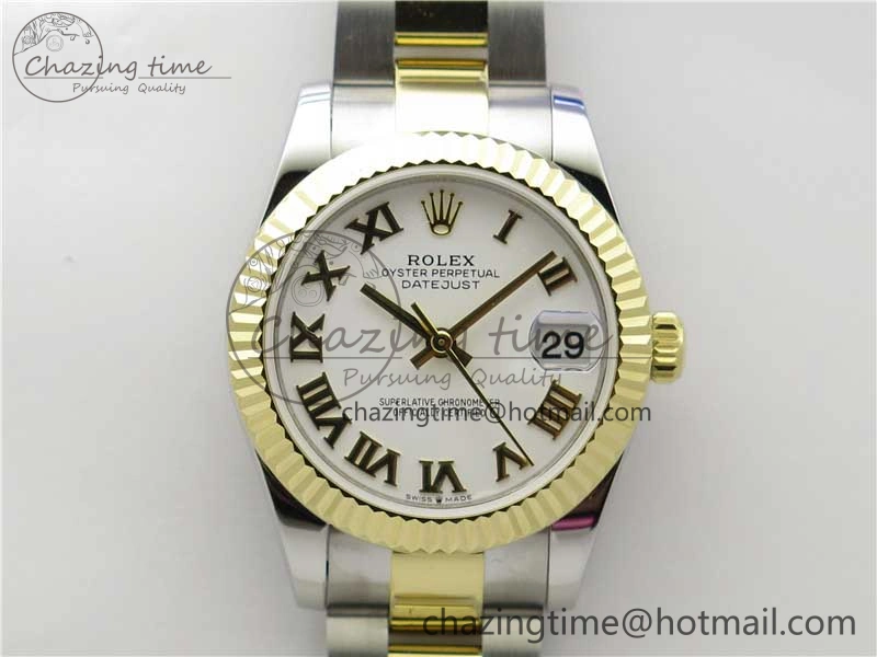 Datejust 31mm 278273 SS YG BP Maker Best Edition White Roman Dial on SS YG Oyster Bracelet
