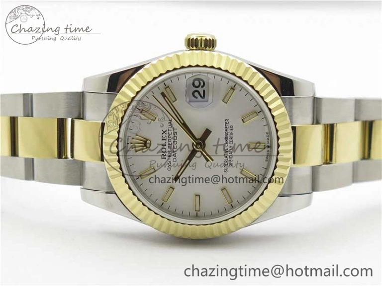 Datejust 31mm 278273 SS YG BP Maker Best Edition White Sticks Markers Dial on SS YG Oyster Bracelet
