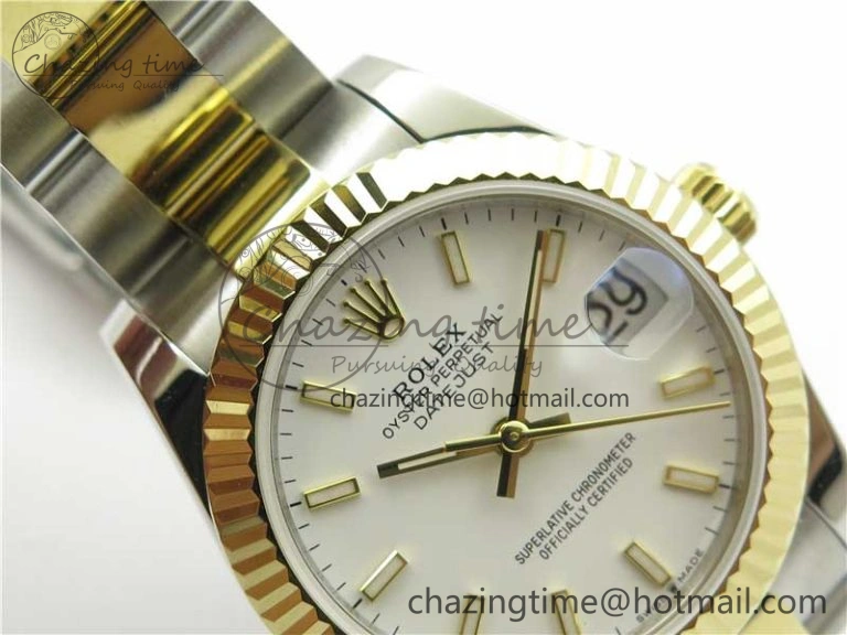 Datejust 31mm 278273 SS YG BP Maker Best Edition White Sticks Markers Dial on SS YG Oyster Bracelet