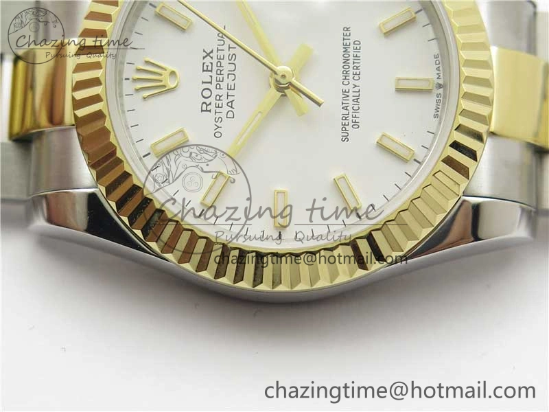Datejust 31mm 278273 SS YG BP Maker Best Edition White Sticks Markers Dial on SS YG Oyster Bracelet