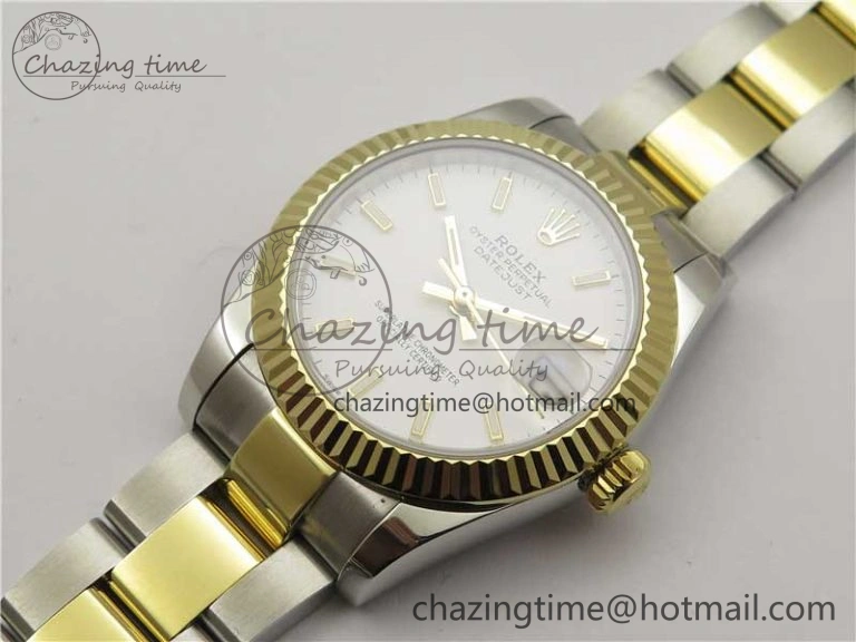 Datejust 31mm 278273 SS YG BP Maker Best Edition White Sticks Markers Dial on SS YG Oyster Bracelet
