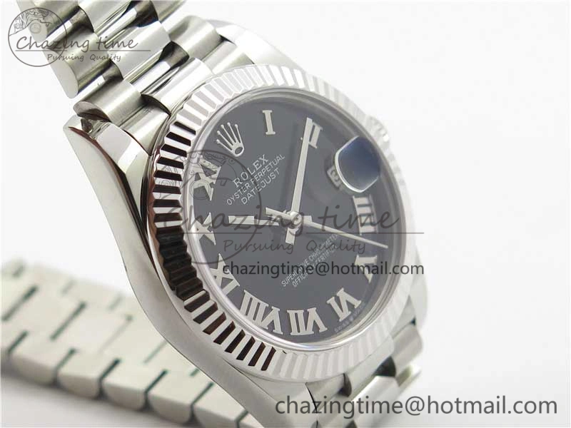 Datejust 31mm 278275 SS BP Maker Best Edition Black Roman Dial on SS President Bracelet
