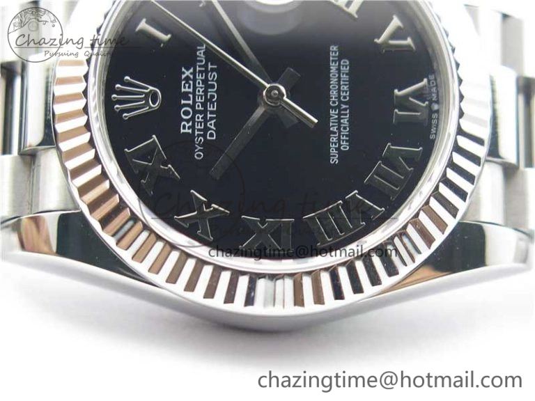 Datejust 31mm 278275 SS BP Maker Best Edition Black Roman Dial on SS President Bracelet