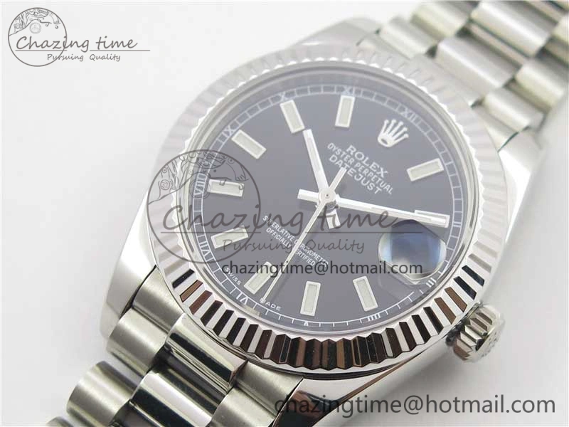 Datejust 31mm 278275 SS BP Maker Best Edition Black Stick Markers Dial on SS President Bracelet