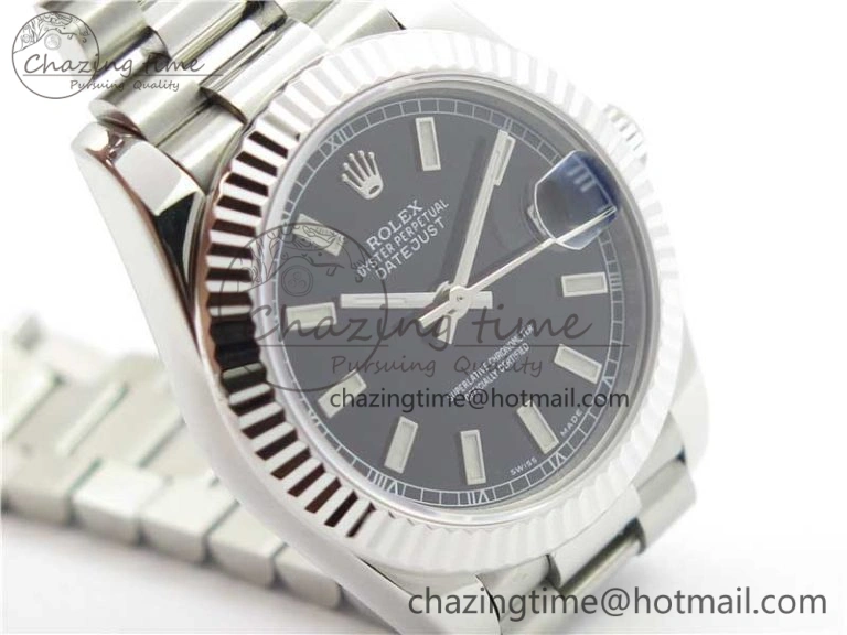 Datejust 31mm 278275 SS BP Maker Best Edition Black Stick Markers Dial on SS President Bracelet