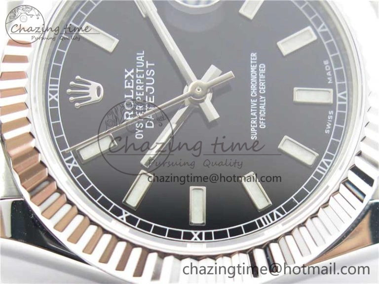Datejust 31mm 278275 SS BP Maker Best Edition Black Stick Markers Dial on SS President Bracelet