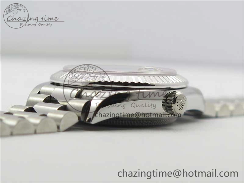 Datejust 31mm 278275 SS BP Maker Best Edition Gray Crystals Markers Dial on SS President Bracelet