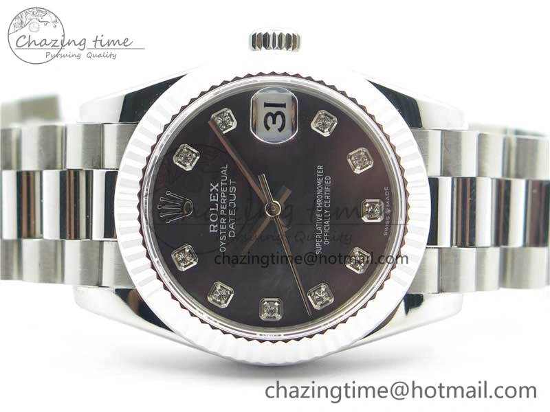 Datejust 31mm 278275 SS BP Maker Best Edition Gray MOP Crystals Markers Dial on SS President Bracelet