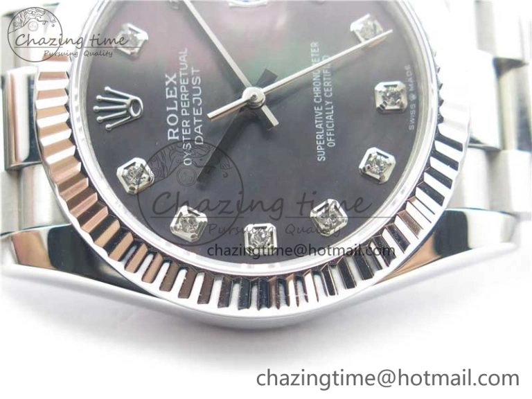 Datejust 31mm 278275 SS BP Maker Best Edition Gray MOP Crystals Markers Dial on SS President Bracelet