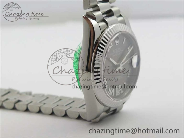 Datejust 31mm 278275 SS BP Maker Best Edition Gray Roman Dial Crystal @6 on SS President Bracelet