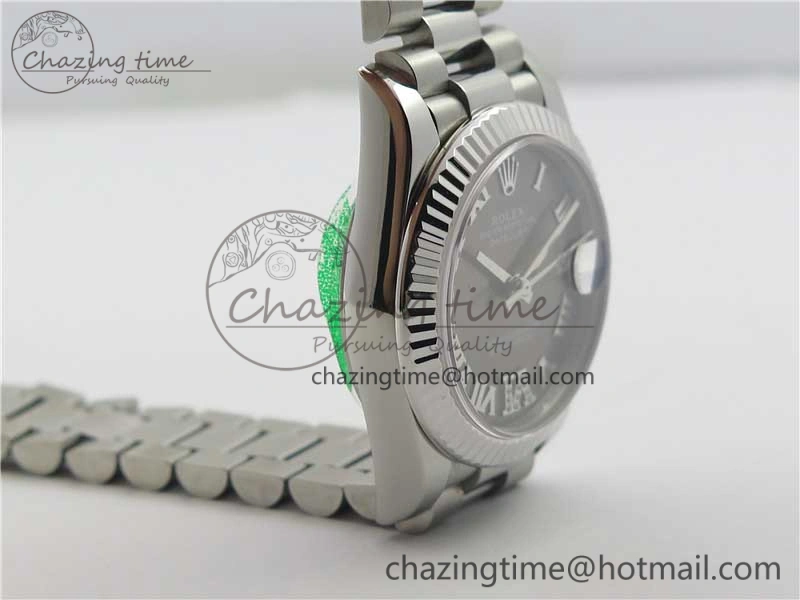 Datejust 31mm 278275 SS BP Maker Best Edition Gray Roman Dial Crystal @6 on SS President Bracelet