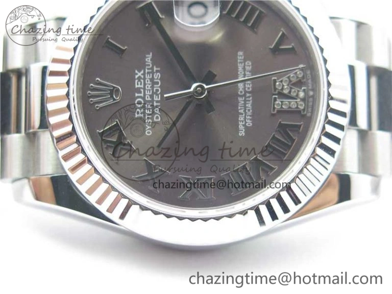 Datejust 31mm 278275 SS BP Maker Best Edition Gray Roman Dial Crystal @6 on SS President Bracelet