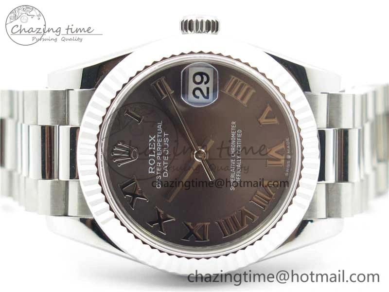 Datejust 31mm 278275 SS BP Maker Best Edition Gray Roman Dial on SS President Bracelet