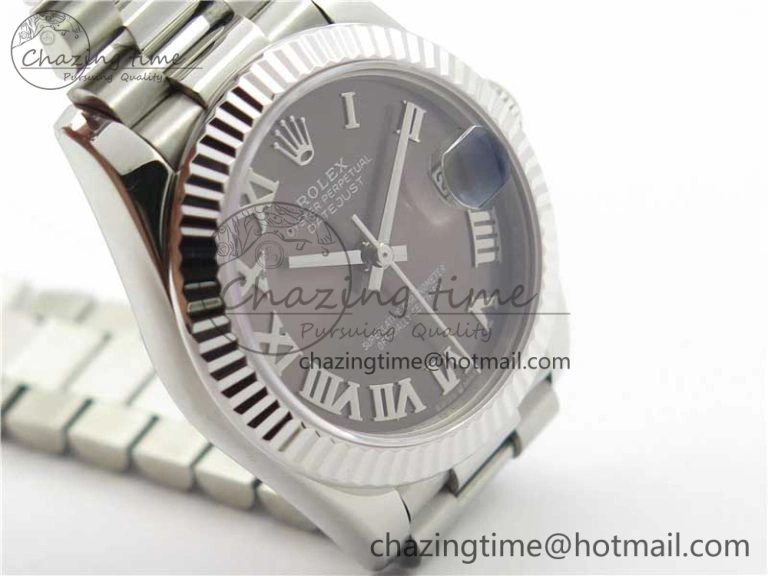 Datejust 31mm 278275 SS BP Maker Best Edition Gray Roman Dial on SS President Bracelet