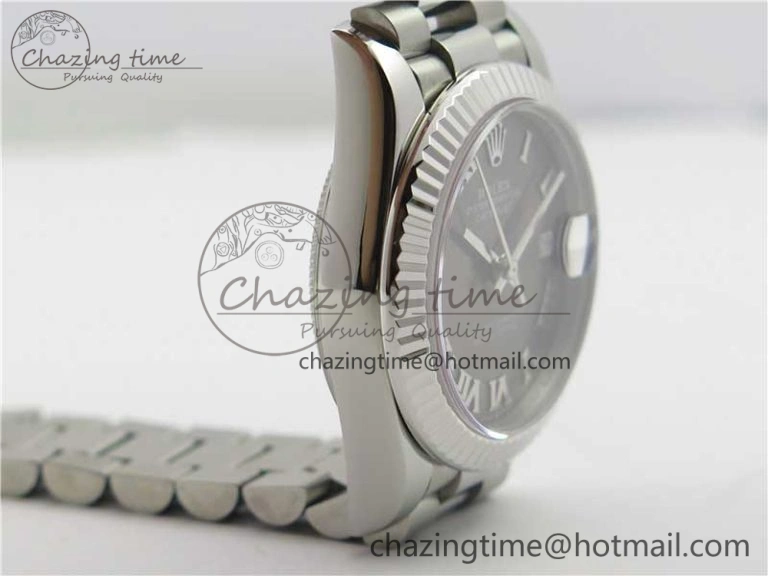 Datejust 31mm 278275 SS BP Maker Best Edition Gray Roman Dial on SS President Bracelet